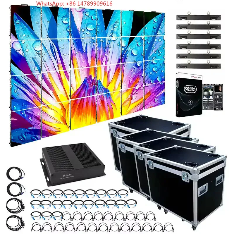 RGB-Mini LED LightweightP2.604 P2.9 Stage Event Indoor/Outdoor LED Video Wall Display Rental LED Panel ScreenModular Quick-Insta