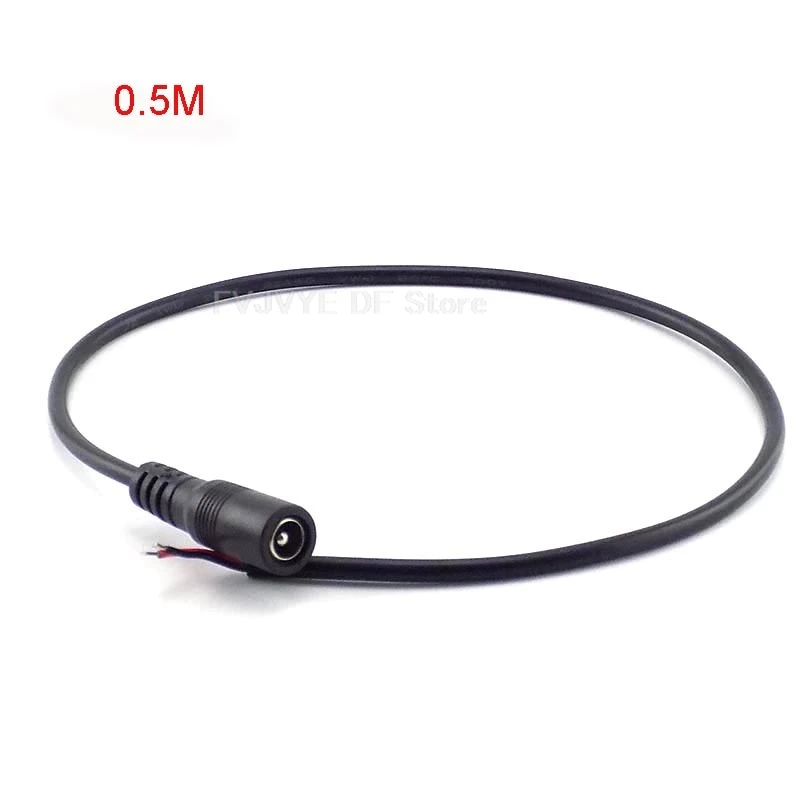 0.25M/0.5M/1M DC 12V 22AWG 5.5*2.1mm Power Cable Extension Female Connector Power Supply Adapter for CCTV Camera LED Strip Light