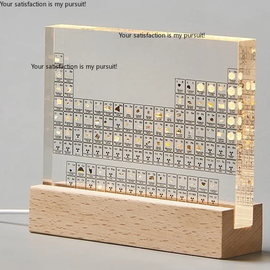 3D Real Element Periodic Table Ornament Study Desk Decor Creative Teacher's Day Gift For Junior High Students