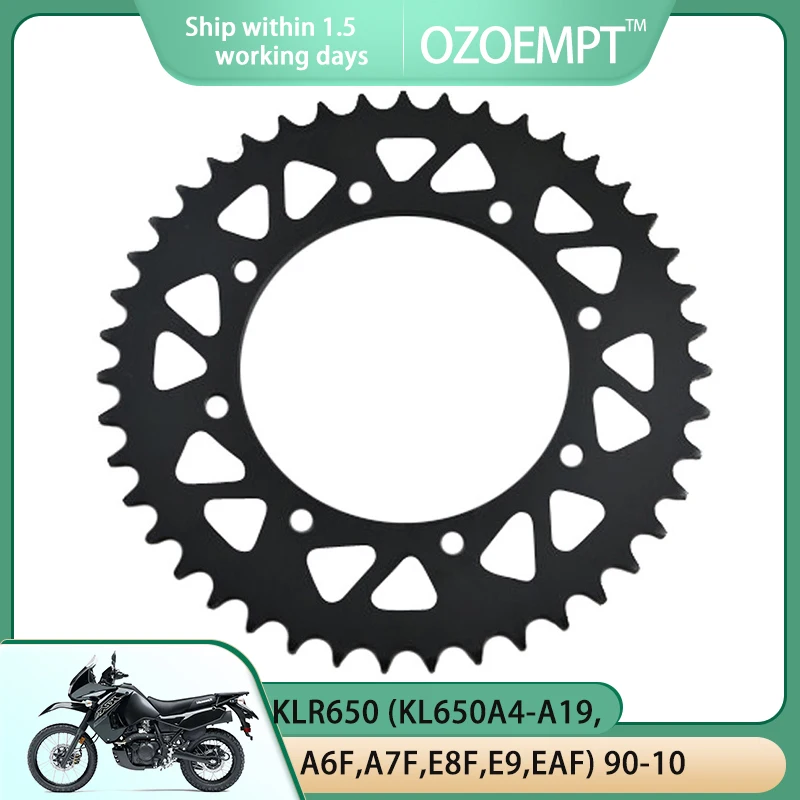 OZOEMPT 520-43T Motorcycle Rear Sprocket Apply to KLR650 (KL650B2-B3) Tengai  90-92   KLR650 (KL650A4-A19,A6F,A7F,E8F,E9,EAF)  