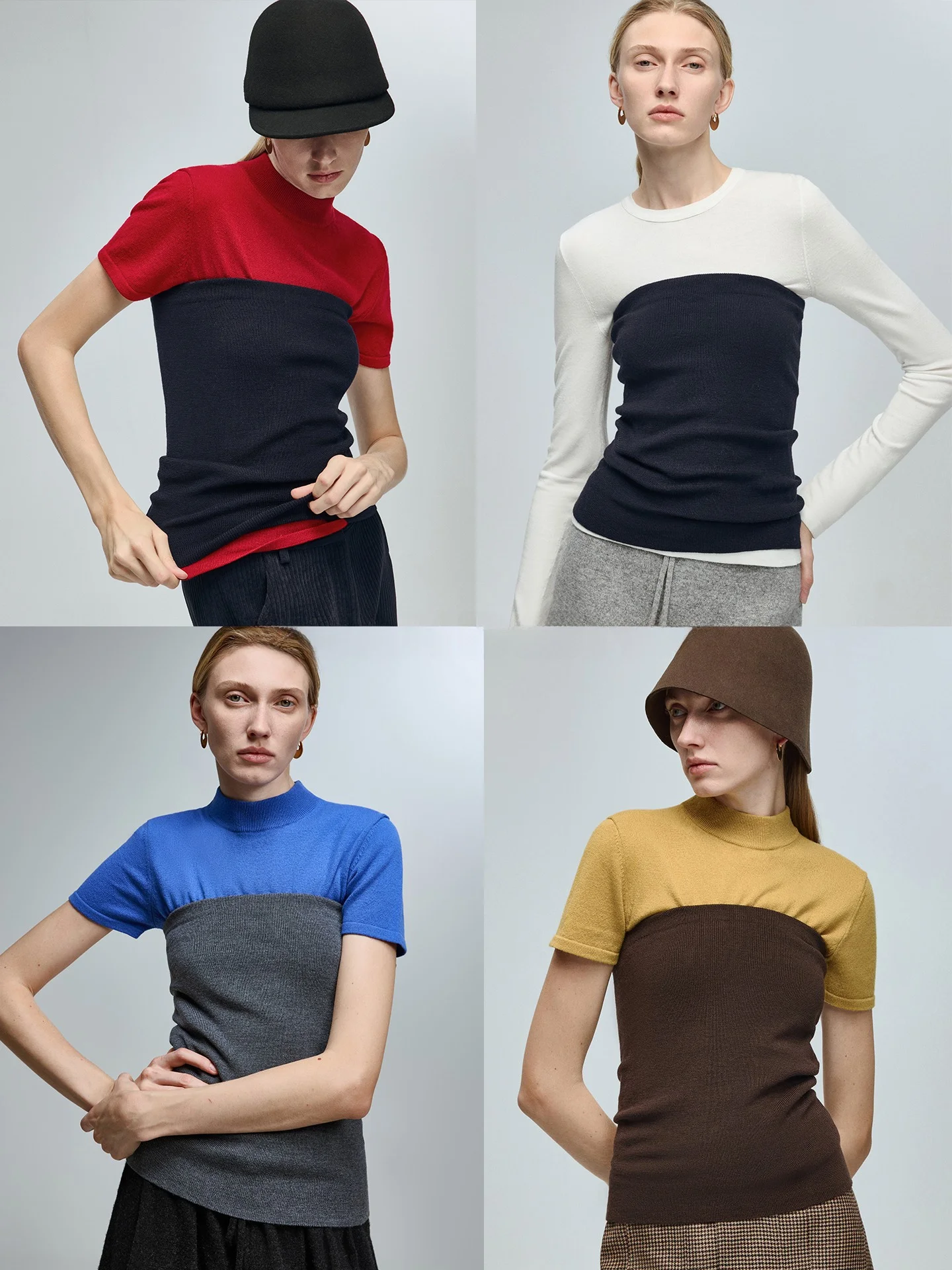 

Chandooivy Knitted Tube Top Soft Stretchy Color Blo Slim Fit Casual Sle Woolen Knitwear for Women