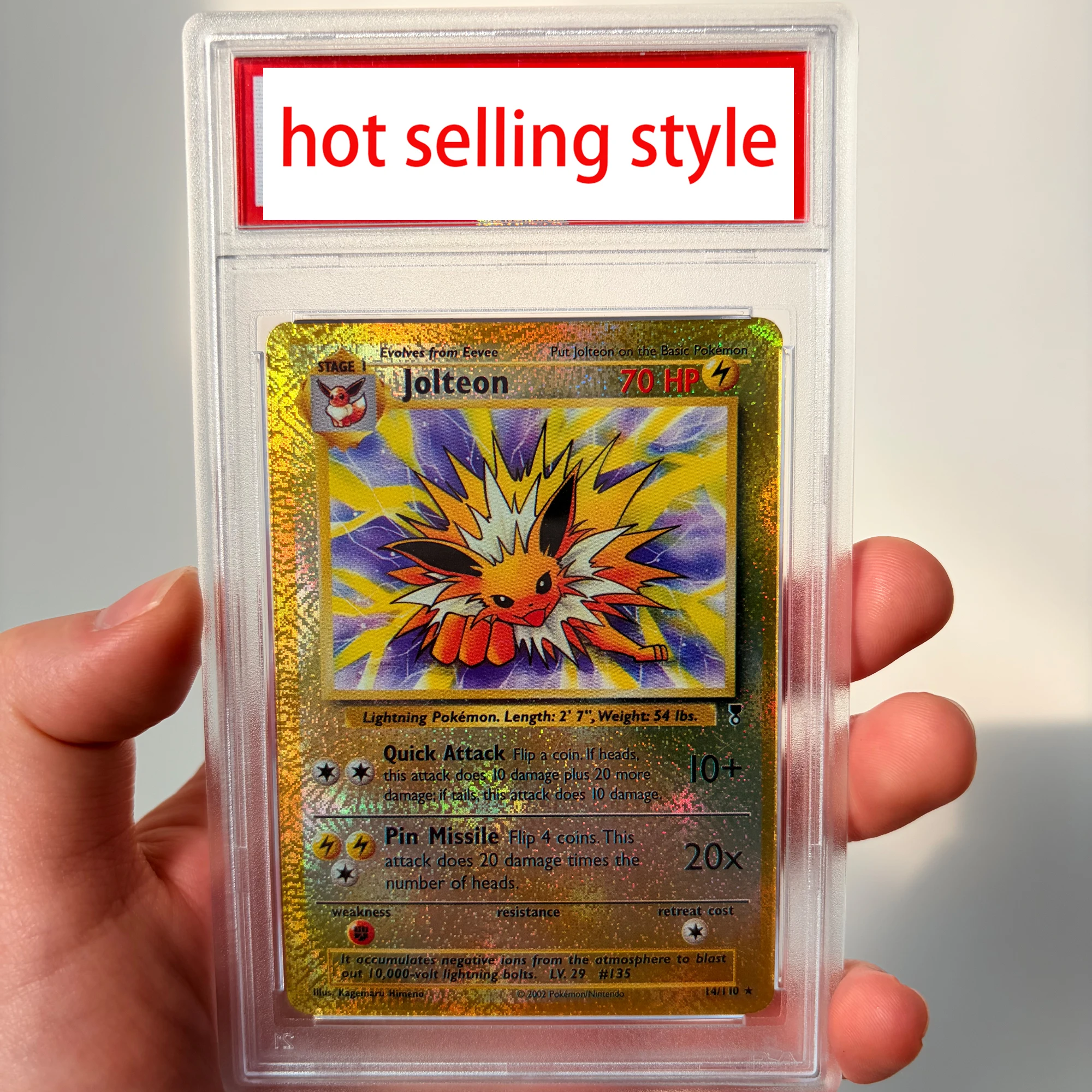 

Diy Self Made Ptcg Electric Type Jolteon Copy Rating Card Refraction Color Flash Ptcg Jolteon Collection Card Anime Cards Gift