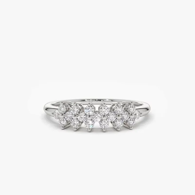 Lnngy Moissanite Ring Yellow Gold 2mm 3