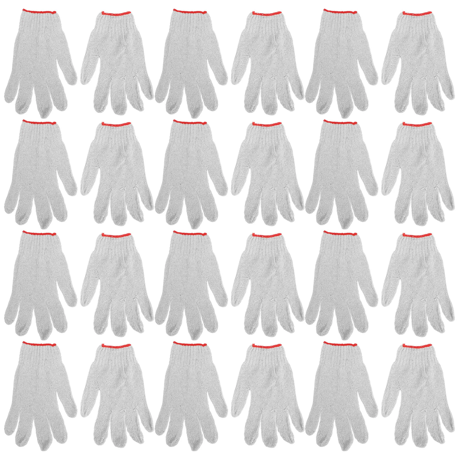 

12Pairs Work Safety Gloves Heavy Duty Nylon Cotton Knit Anti-Slip Grip Protection for Men Women in Logistics Manufacturing