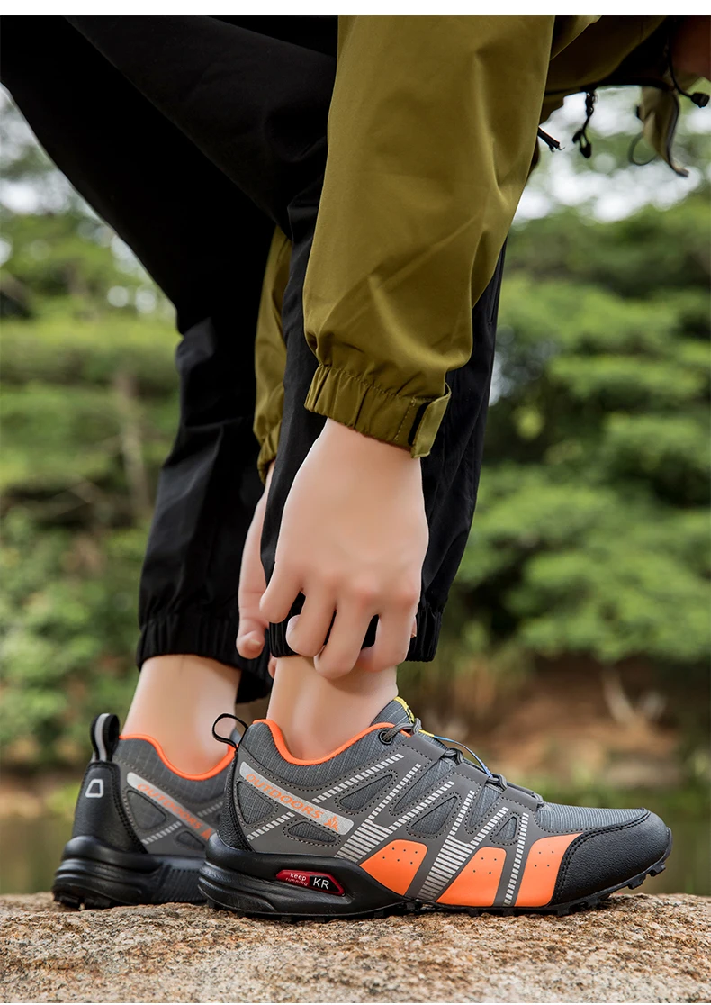 Herren Outdoor-Radschuhe, wasserdicht, rutschfest, Outdoor-Wanderschuhe, Outdoor-Taktische Trainingsschuhe, Wander- und Campingschuhe – Detail 15