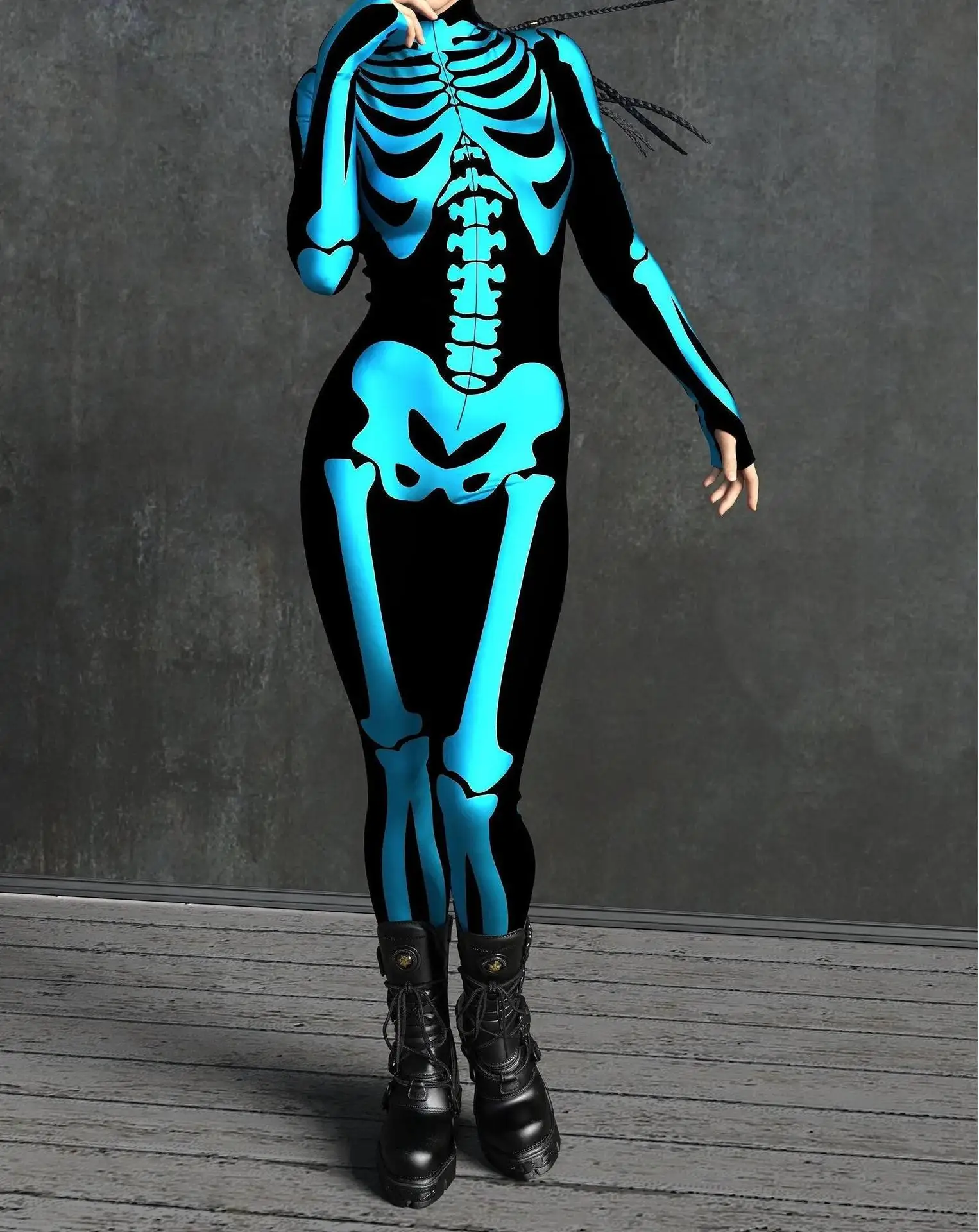 Modischer Rosa Erwachsenen-Damen-Jumpsuit Cosplay-Strumpfhose Punk-Steampunk-Bodysuit Karneval Bühnenauftritte Rollenspiel-Kostüm Neu 2026 – Detail 27