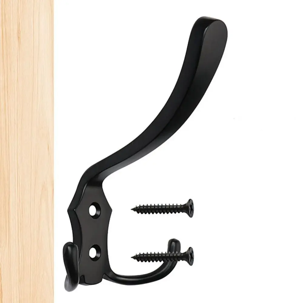 

3 Hooks Coat Hook Zinc Alloy Stable Triangular Hooks Strong Load-bearing Capacity Wall Mounted Robe Clothes Rack Bathroom