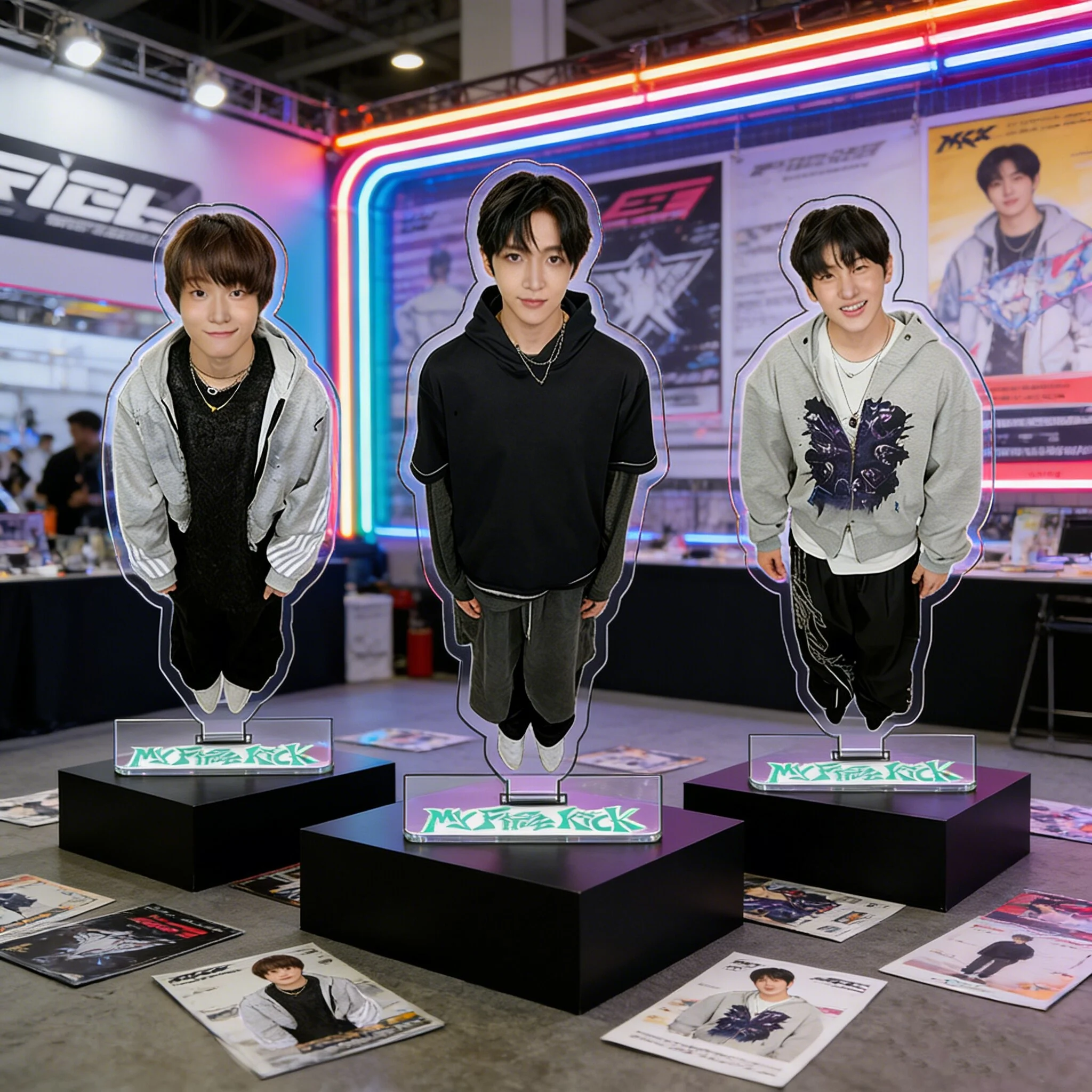 Фото Акриловая фигурка-стенд 10 см KICKFLIP My First Kick для косплея (полный рост) KYEHOON AMARU DONGHWA JUWANG MINJE, подарок для фанатов