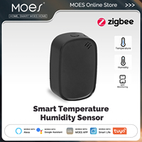 MOES Tuya Zigbee Smart Temperature Humidity Sensor Indoor Hygrometer APP Monitoring Works With Alexa Google Home Battery Powered