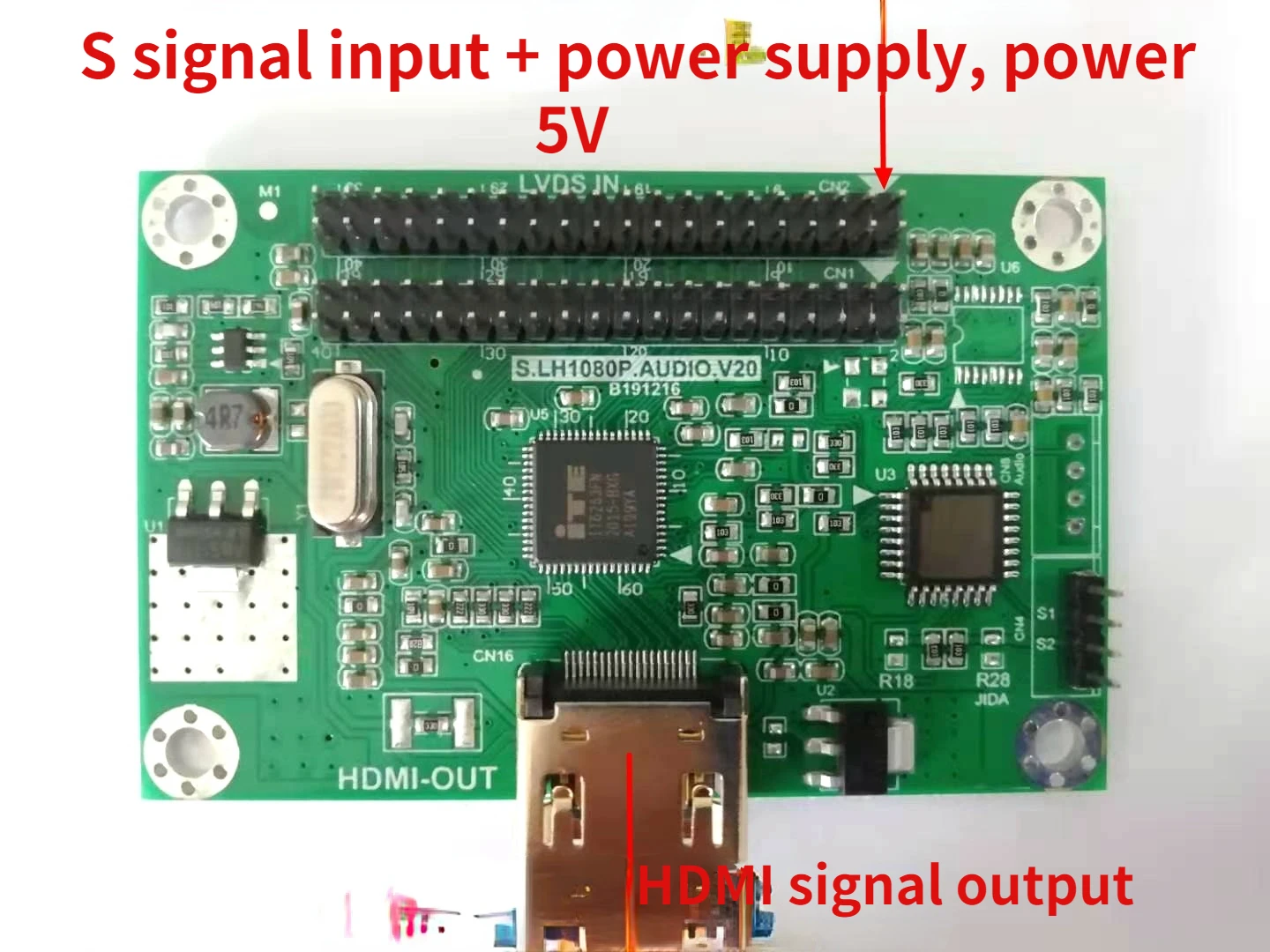 LVDS to HDMI adapter board lvds to hdmi output supports multiple resolutions standard 720P 1080P