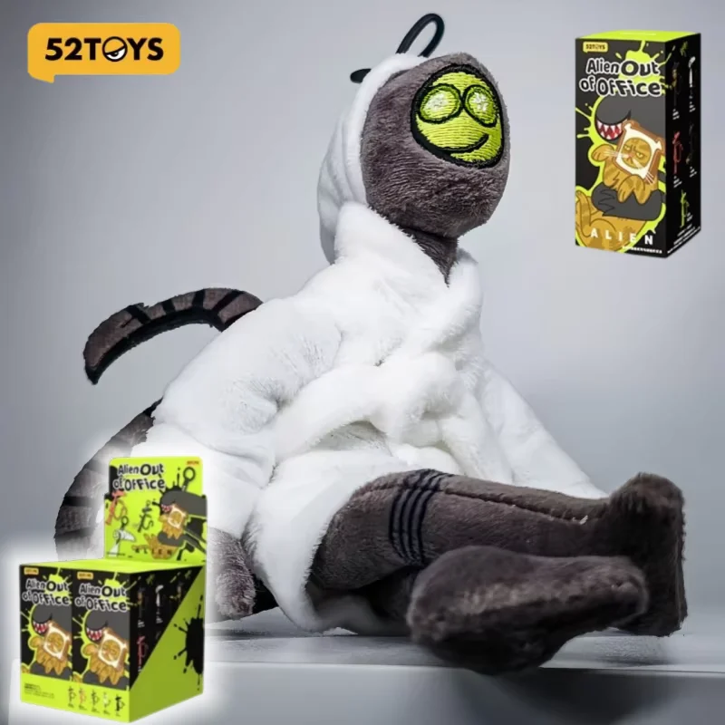 52Toys Alien Out Of Office Series Blind Box Plush Keychain Bag Pendant Collectible Plush Toy Decor Gift