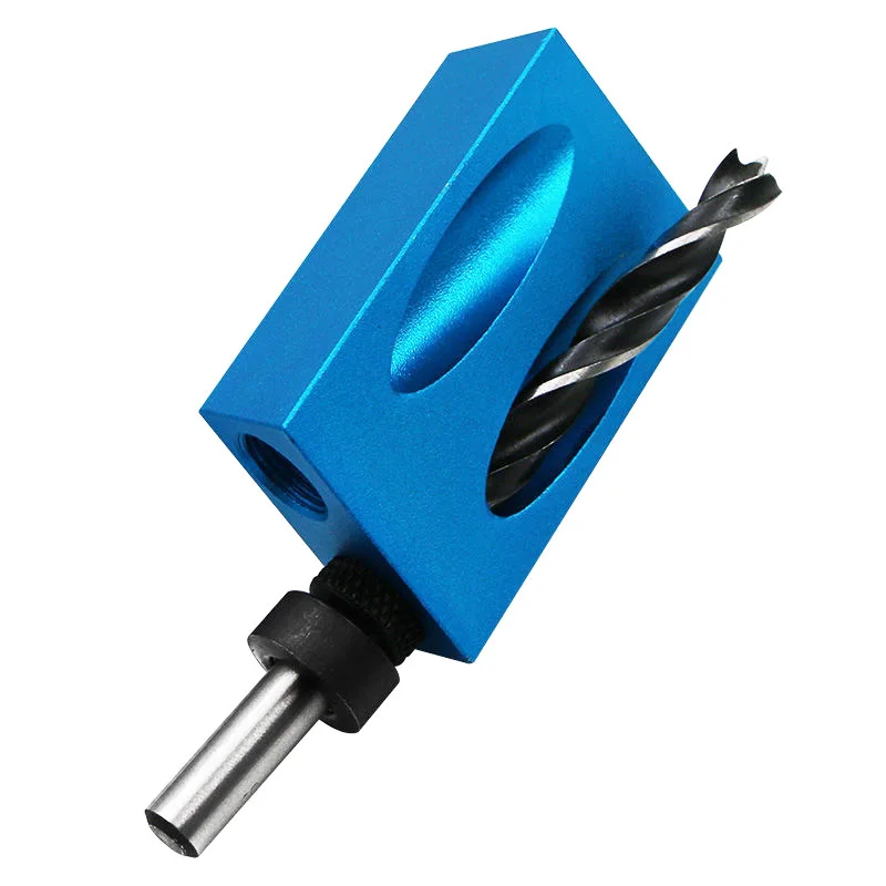 

Woodworking Oblique Pocket Hole Locator Jig Kit 15 Degree Angle Drill Guide Set Hole Puncher DIY Carpentry Tools Drill Bits