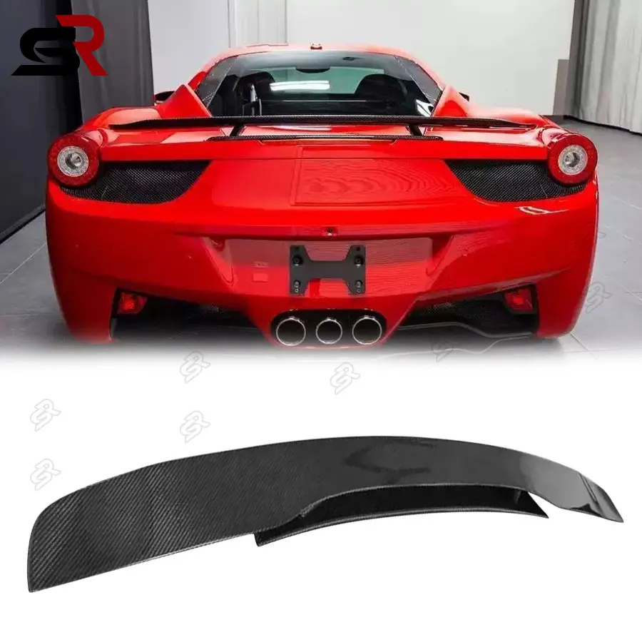 Suitable for Ferrari 458 convertible sports car, high-quality carbon fiber car design, rear roof spoiler, trunk wing body kit