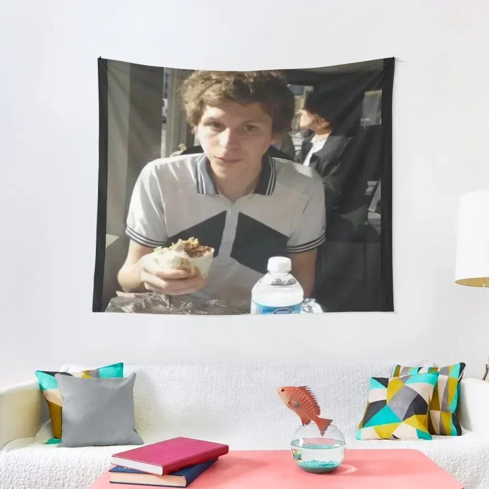 

Michael Cera Eating Burrito Tapestry Wall Decor Aesthetic Room Decorations Wall Hanging Wall Tapestry