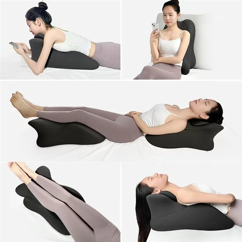 HLZS-Cervical Traction Pillow Memory Foam Bed Lie Prone Sleeping Pillow Varicose Cushion Ergonomic Waist Support