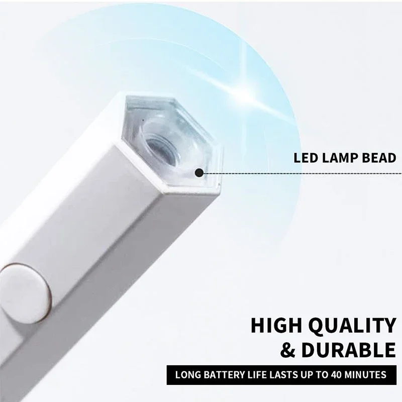 Handheld Quick-drying LED UV Lamp Mini USB Nail Lamp For Drying Nail Polish Gel Portable Nail Dryer Salon Tool Battery Model