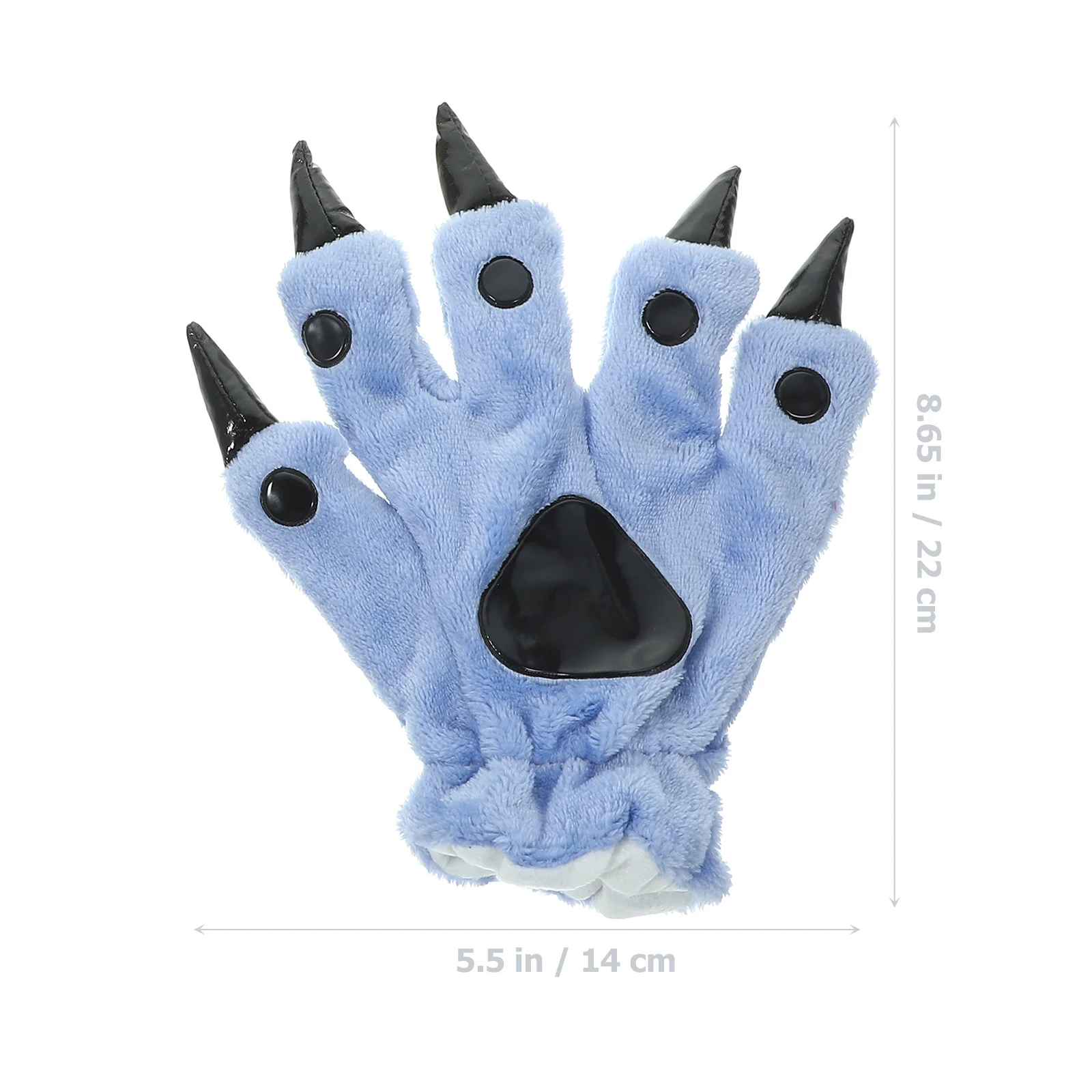 Gants de noël à griffes de dinosaure, 1 paire, gants chauds et épais avec paume d'animaux pour jeu de rôle, accessoire de fête d'hiver, équipement d'équitation