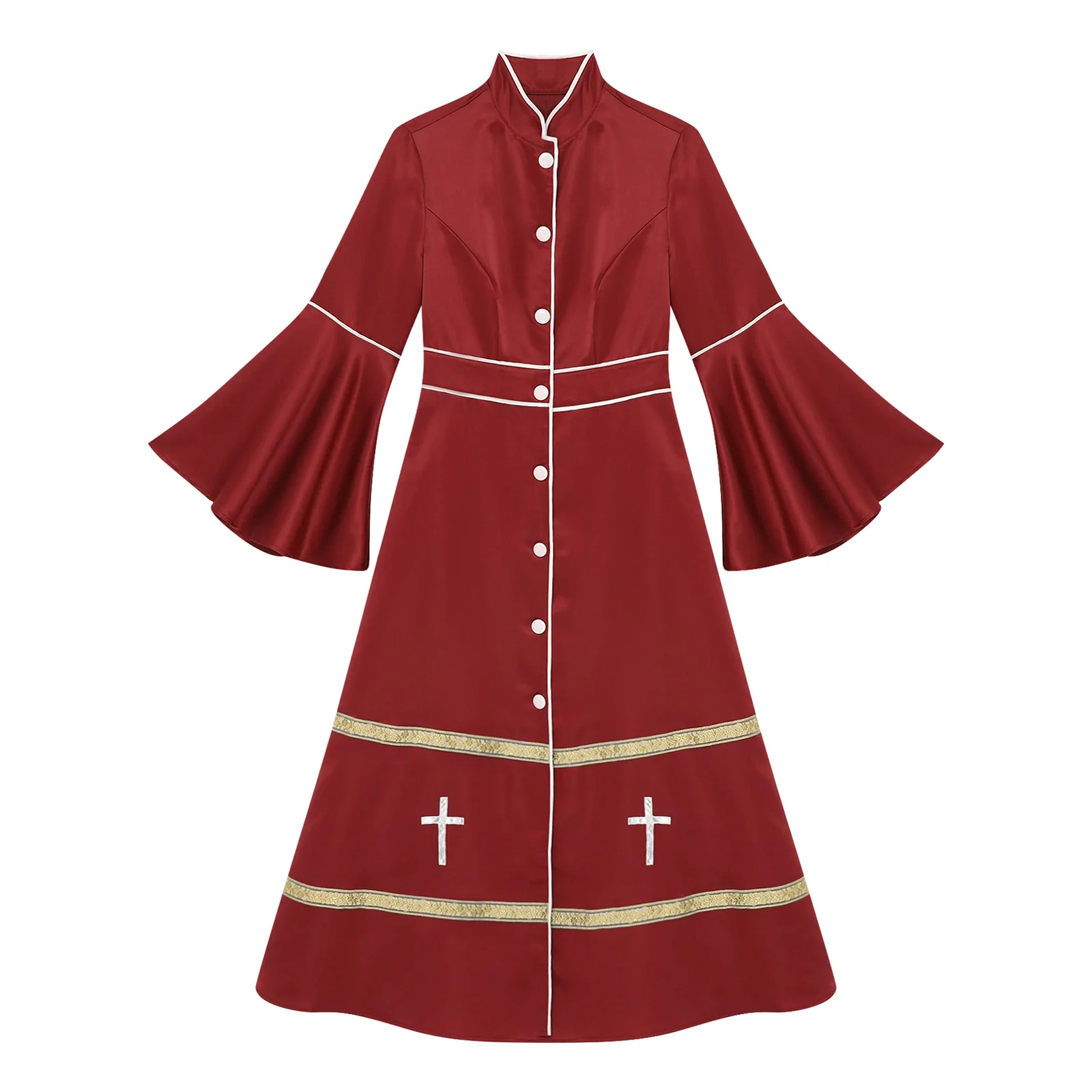 

Preachers Church Muslin Abaya Dress Women Cassock Robes Clergy Halloween Cosplay Church Pastor Robes Pulpit Liturgical Vestments