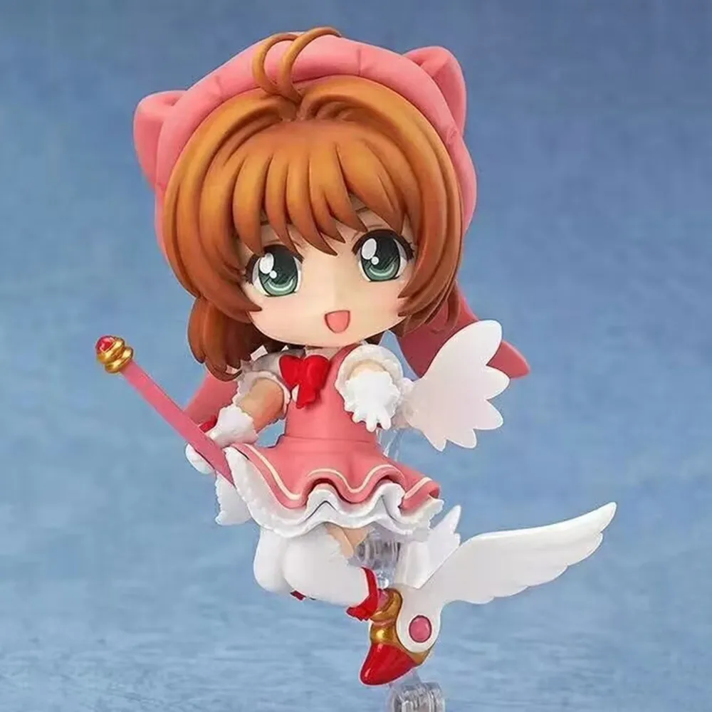 

Аниме-фигурка Cardcaptor Sakura KINOMOTO SAKURA 400 Q-версия, ПВХ, модель куклы, игрушка, украшение для автомобиля, 10 см
