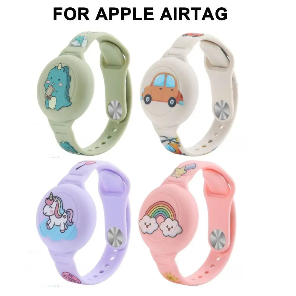 Silicone Strap for Apple Airtag Waterproof Replacement Bracelet Child Wristband Kids Bracelet for Apple Airtag Tracker Accessory