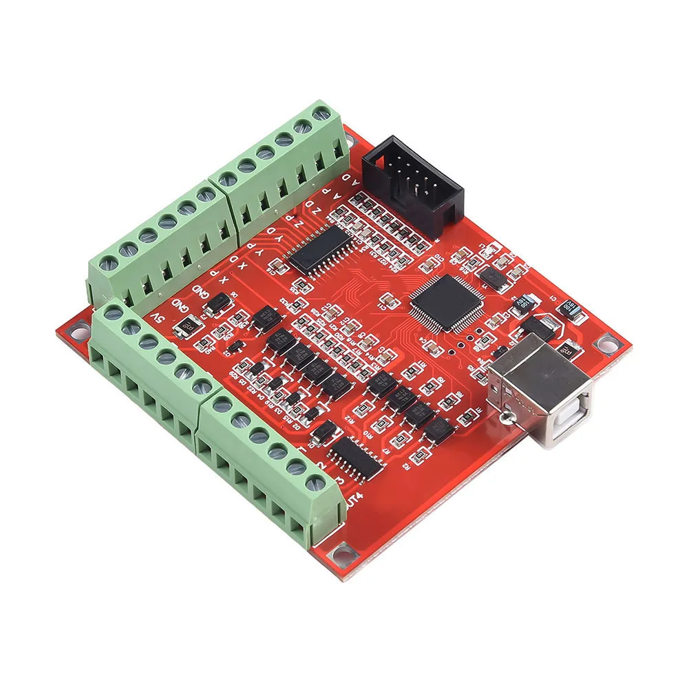 For USB Interface Motion Controller Card for CNC Machines 100kHz Step Pulse Frequency with 4 Isolated Relay Outputs