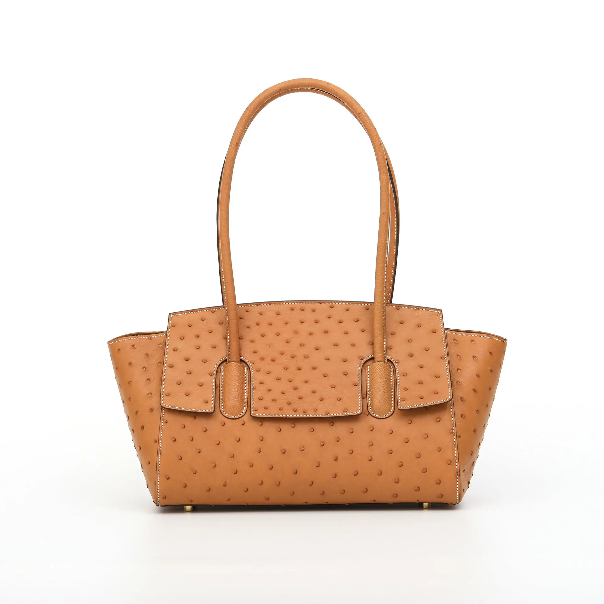 2025 New Ostrich Leather Women's Bag Fashion Large Capacity Women's Handbag Leisure Genuine Leather Women's Travel Bag 45