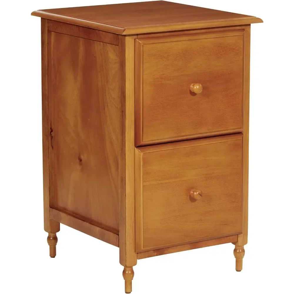 OSP Home Furnishings Knob Hill Collection File Cabinet for Letter Size Files, Antique Cherry Finish