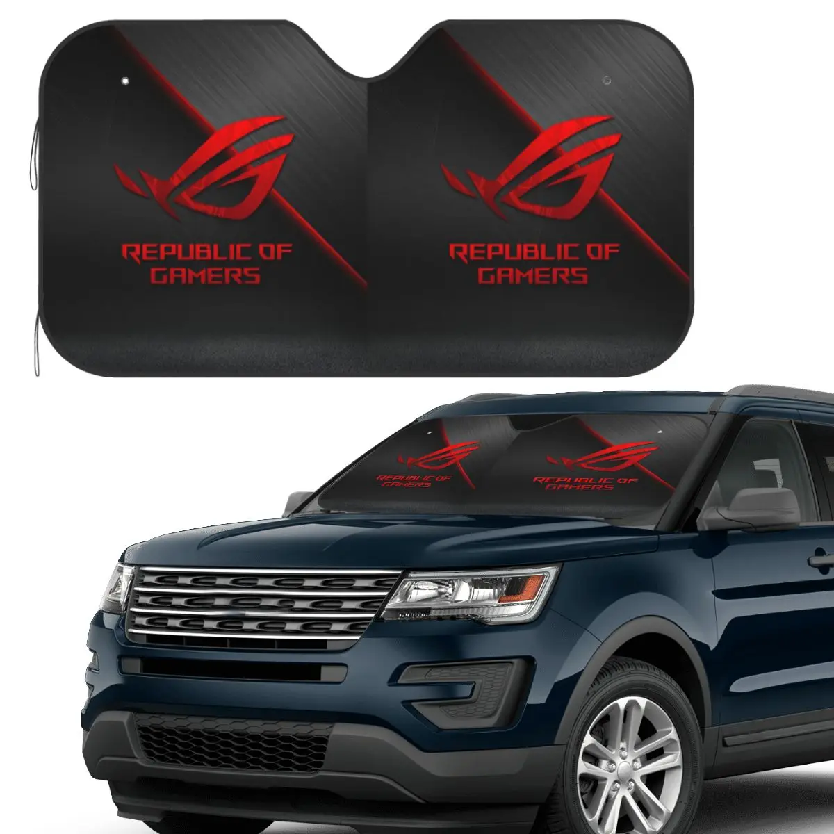 

Солнцезащитный козырек Asus Rog, лобовое стекло автомобиля, солнцезащитный козырек, аксессуары, чехлы