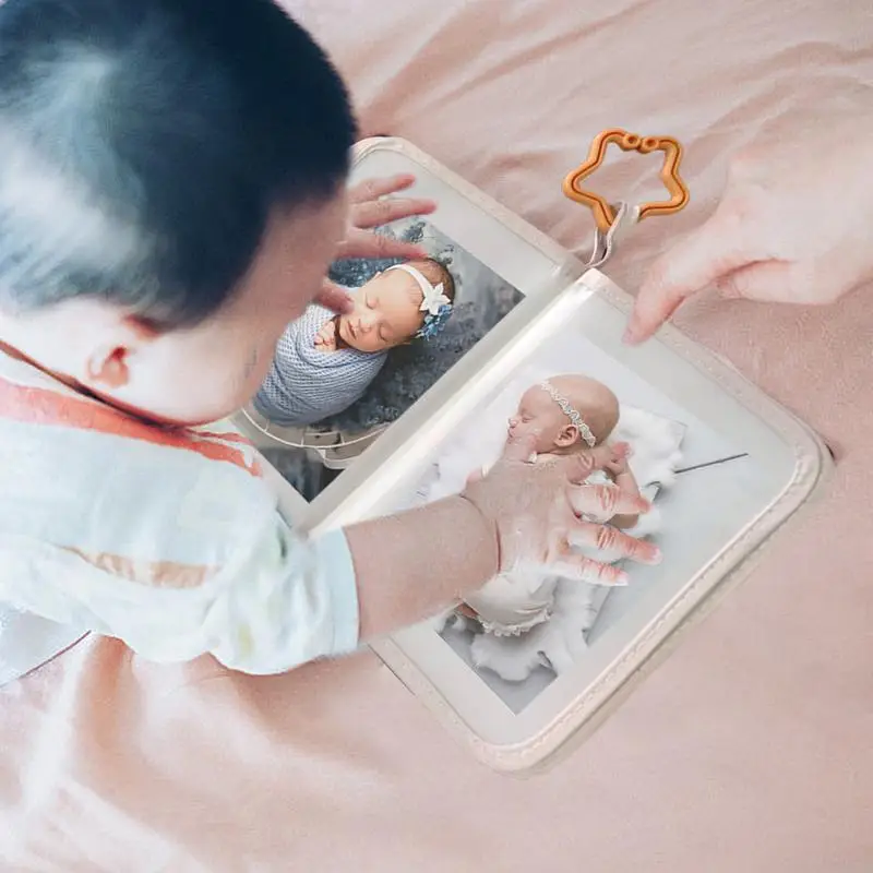 Baby Picture Album Soft Photo Albums In Bear Design Multifunctional Portable Picture Book Picture Album With Star Hook For