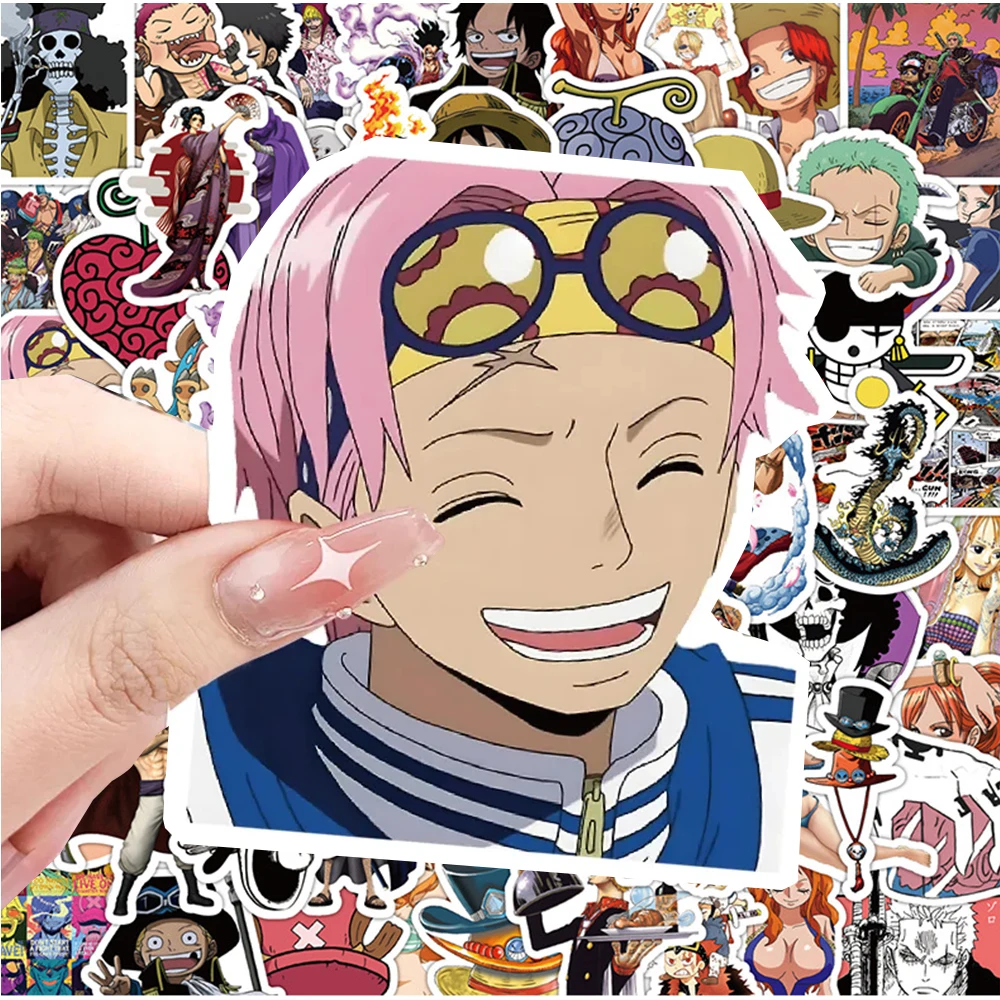 10/30/50PCS Anime One Piece Stickers for Kids Waterproof Graffiti Motorcycle Laptop Car PVC Cartoon Luffy Cool Sticker Decal Toy