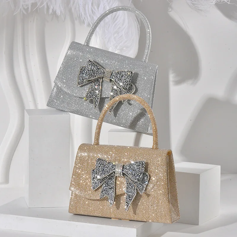 

Вечерняя сумка Ele Knot со встроенным бриллиантами, клатч Dr, сумка Par, маленькая квадратная сумка, модная трансграничная сумка