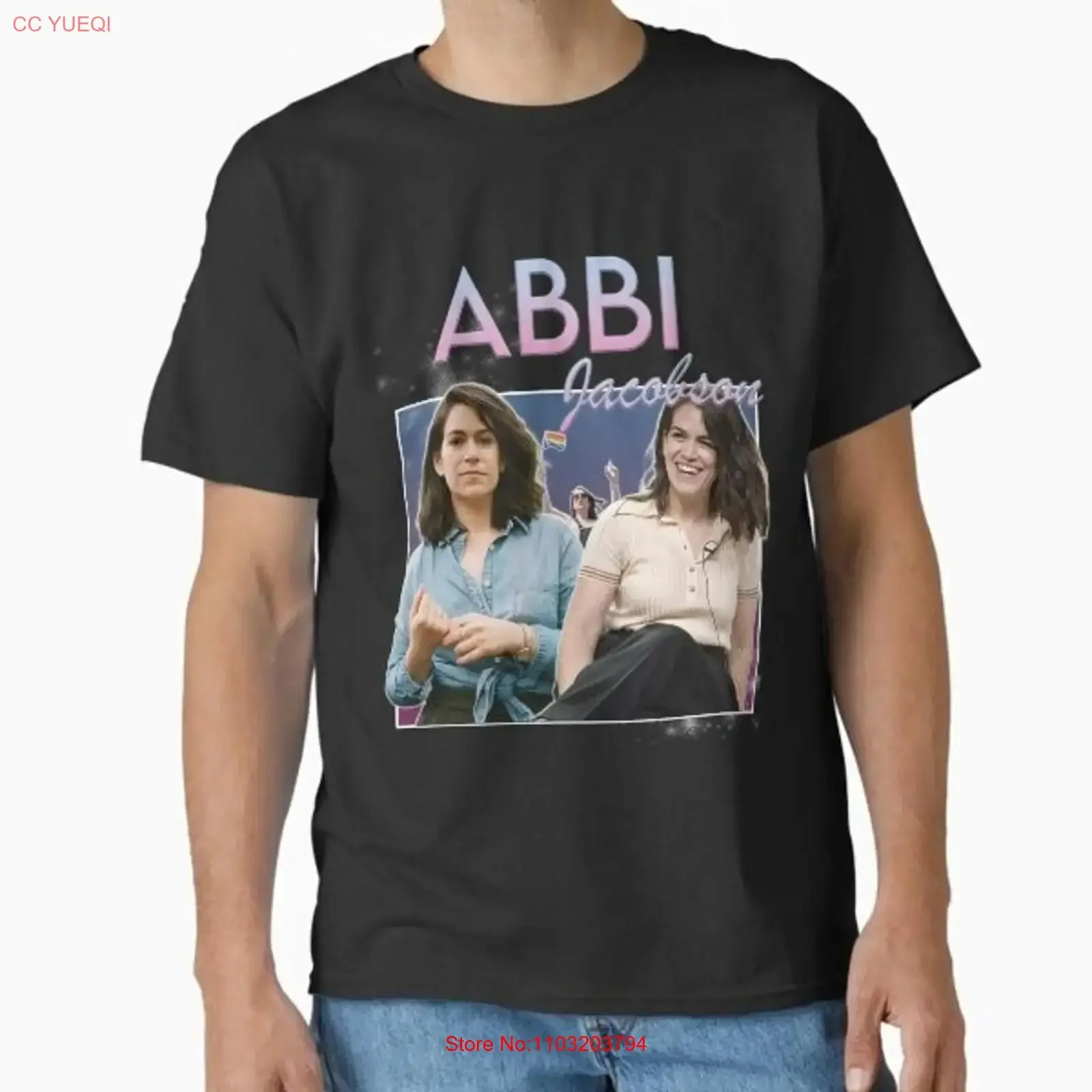 Винтажная футболка Abbi Jacobson, классическая, сделанная в США, размер S 2XL, винтажная стираная модная уличная одежда, дышащая дизайнерская одежда