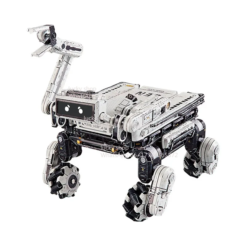 

Smart Robot Dog Moss 3D Metal Scene Model Stray Earth Art Craft Decor Gift