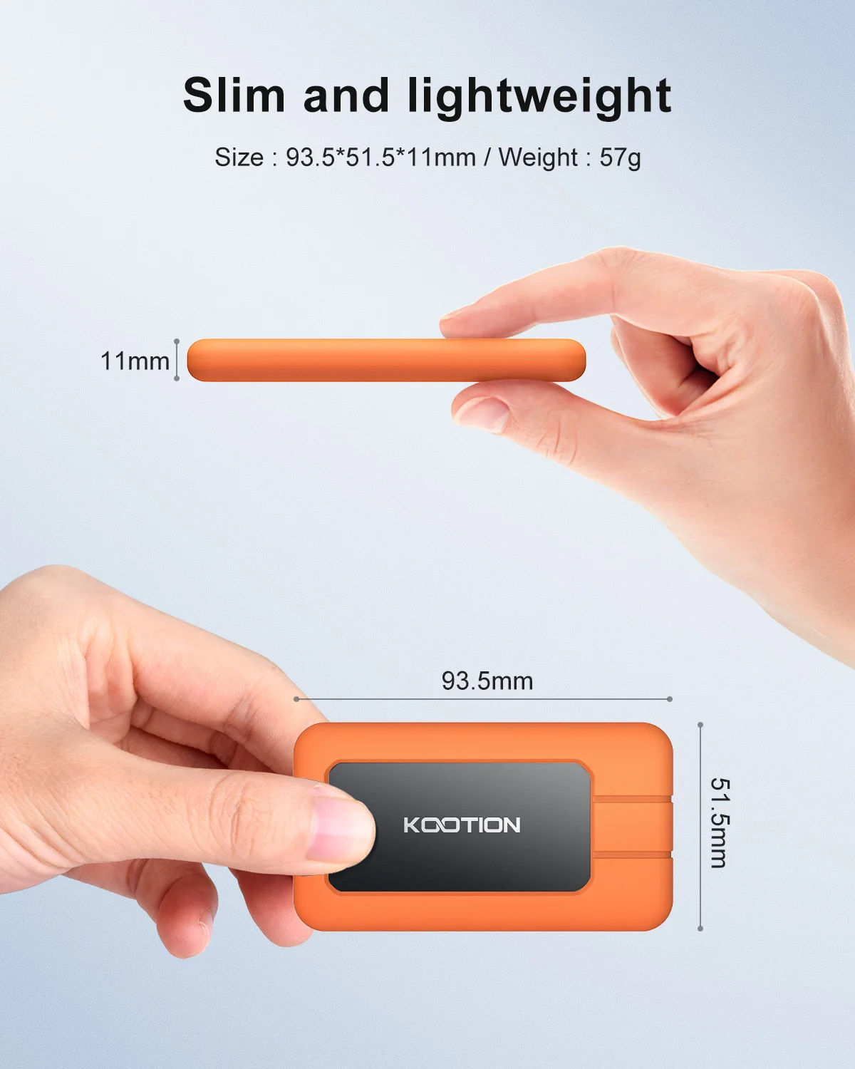 KOOTION X1Max 2TB 외장 SSD 하드 드라이브 HD Externo USB 3.2 GEN 2 휴대용 SSD 512GB 1TB 미니 PSSD 노트북 데스크탑 PS4 PS5용 썸네일 4