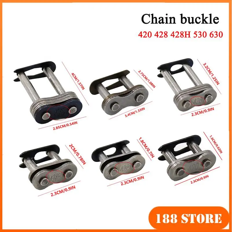 

10 шт. карта цепи мотоцикла 420 428 530 630 438, утолщенная соединительная скоба, универсальный замок цепи, карта цепи