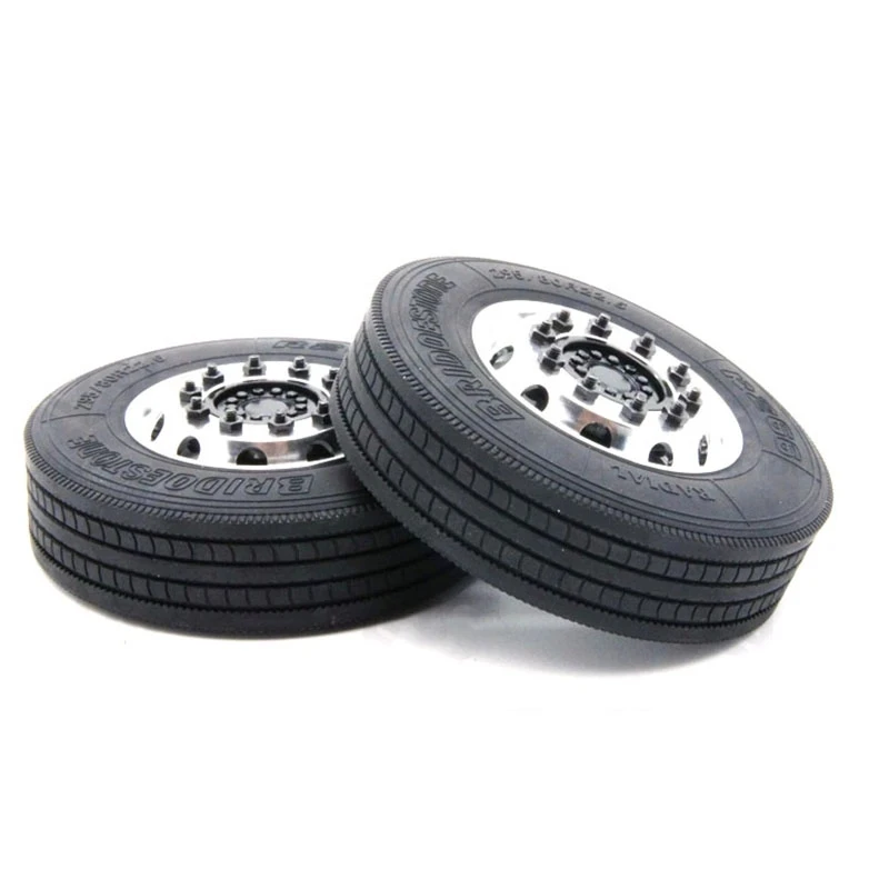 

1 Pair Of Narrow Tire Upgrades For 1/14 Tamiya Rc Truck Trailer Tipper For Man Benz Actros Car Diy Parts