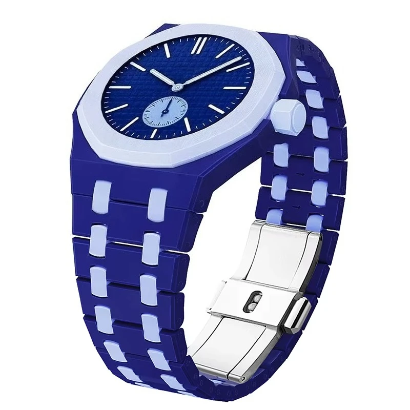 Biokeramik-Uhrenarmband-Modifikations-Set, Armband, Gehäuse, Taschenwechsler, Zubehör für Armbanduhren, passend für Royal POP – Detail 2