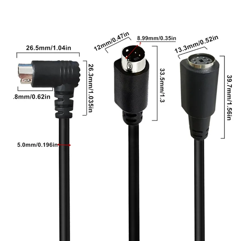 Мини DIN 4-контактный кабель S-Video между мужчинами и женщинами, разъем для передачи ТВ-приемника, монитора S-VHS, видеомагнитофона, DVD