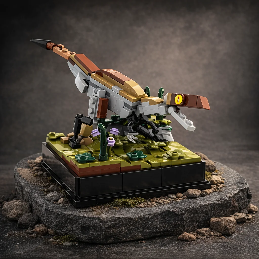 

Конструктор MOC Raptor: Набор для сборки модели дикого животного из мелких деталей, креативный коллекционный декор из кирпичиков