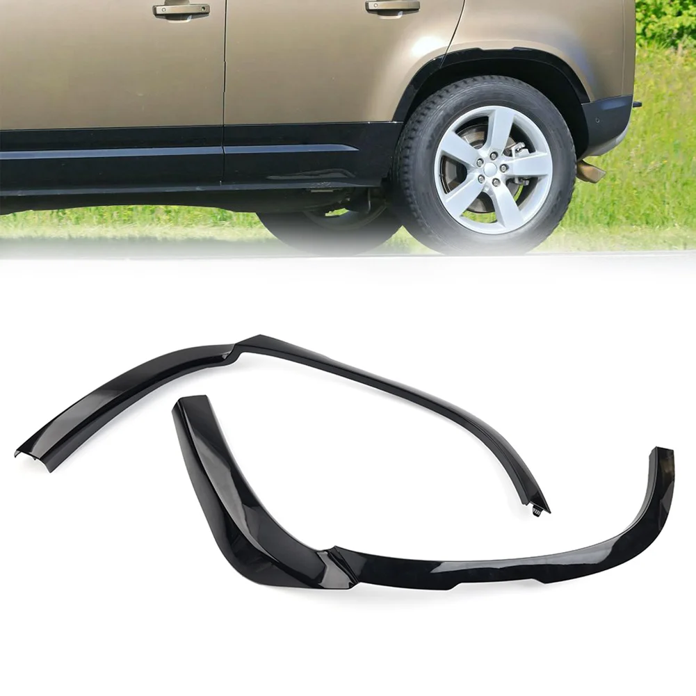 Gloss Black Car Rear Fender Moulding Wheel Arch For Land Rover Defender 90 110 2020 2021 2022 2023 LR130572 LR130574