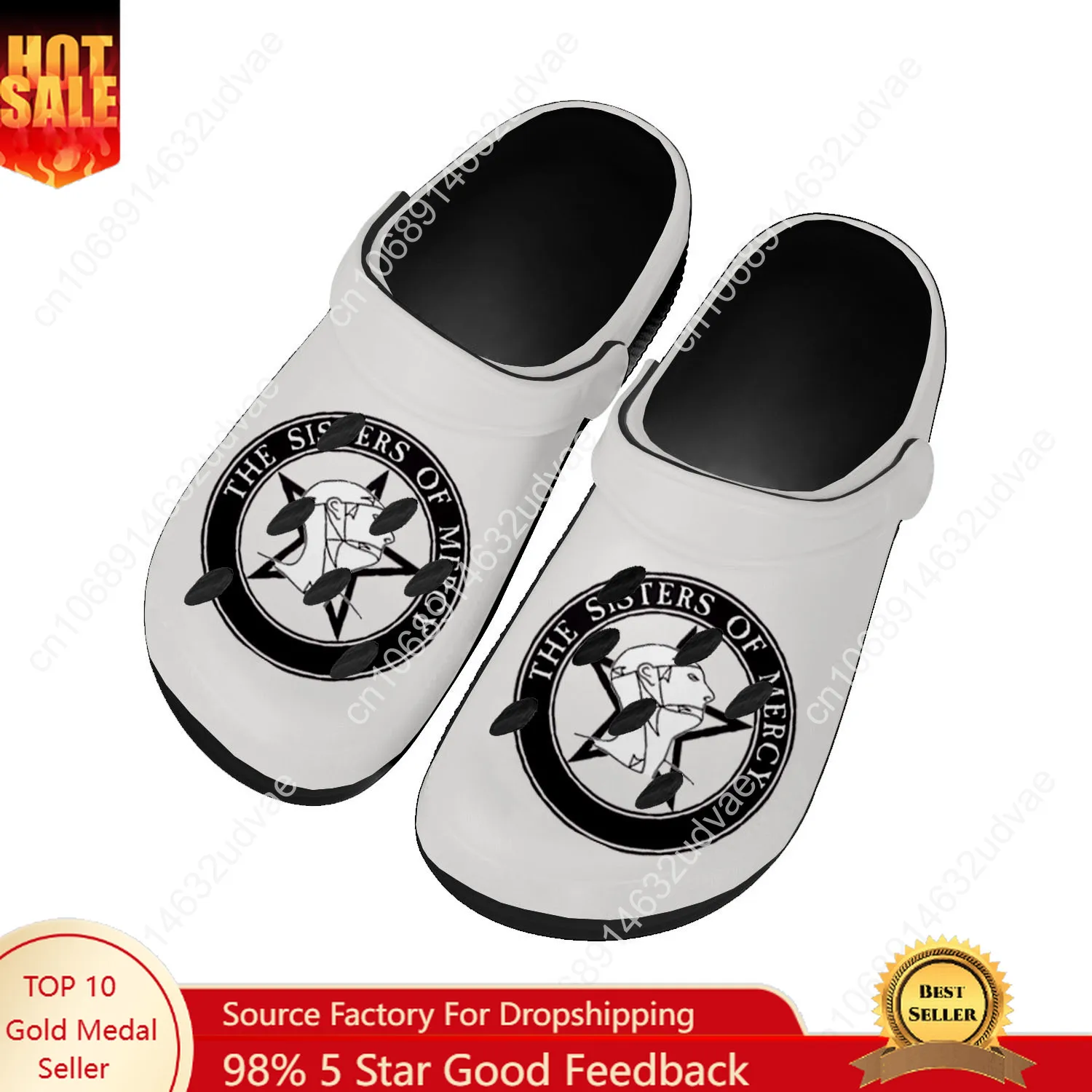 

Andrew Eldritch Water Shoes Men Women Teenager Comfortable Home Garden Clogs Custom Sandals Beach Breathable Hole Slippers