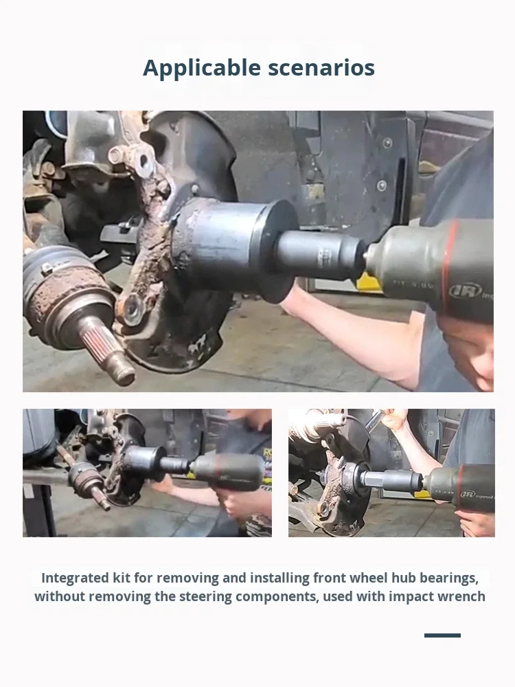 KARLION Car Front Wheel Bearing Removal and Installation Tool Angled Remover Bushing Puller Iron Material 4