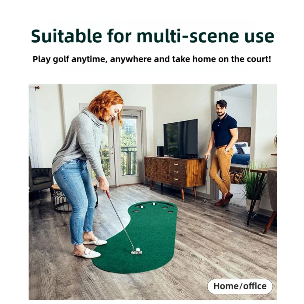 PGM Golf Putting-Matte Grün, tragbarer Putting-Trainer, Schlagmatte, Golf-Trainingshilfen für den Garten, Indoor-Golf und Outdoor. – Detail 7