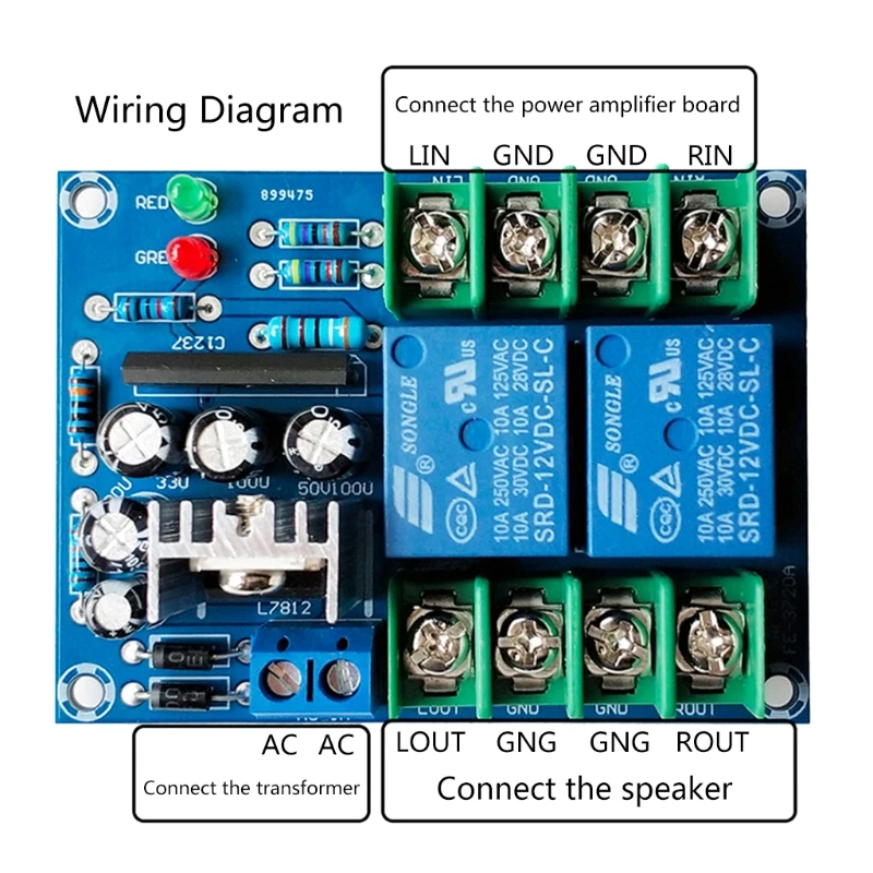 2022 Baru UPC1237 Dual Channel Speaker Perlindungan Papan Sirkuit DC 12-24V Boot Diam Delay