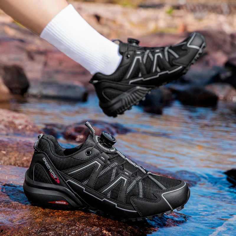 Neu eingetroffene Herren-Wanderschuhe, atmungsaktiv, zum Schnüren, Trekking, mit Dämpfung, Outdoor-Kletter- und Tourismus-Sneaker für Herren – Detail 7