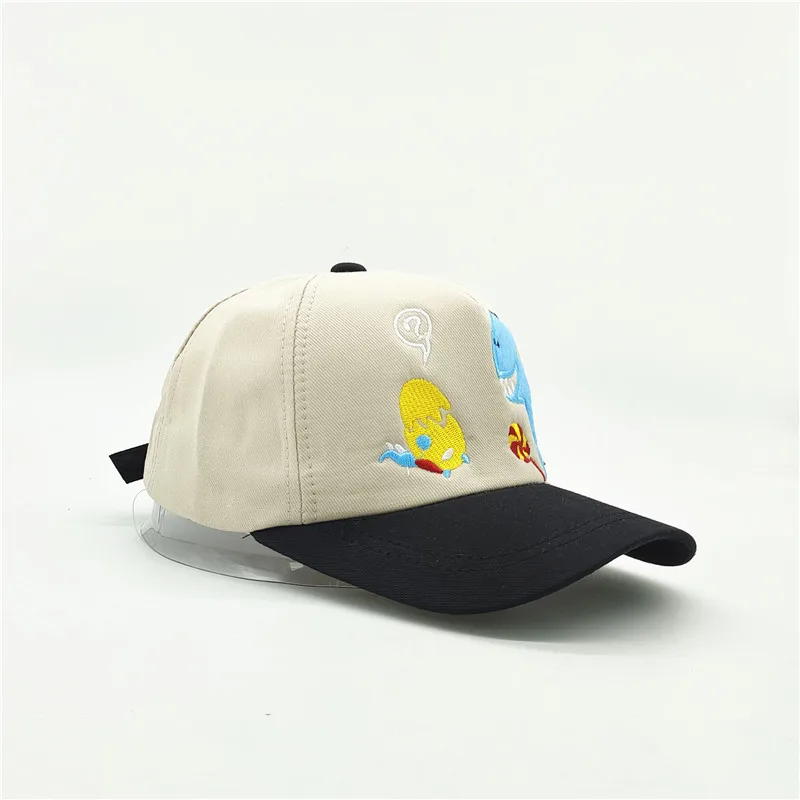 

Baby Kids Cartoon Dinosaur Embroidery baseball cap Fitted adjustable snapback hat for boy girls Child hip hop Sports hat