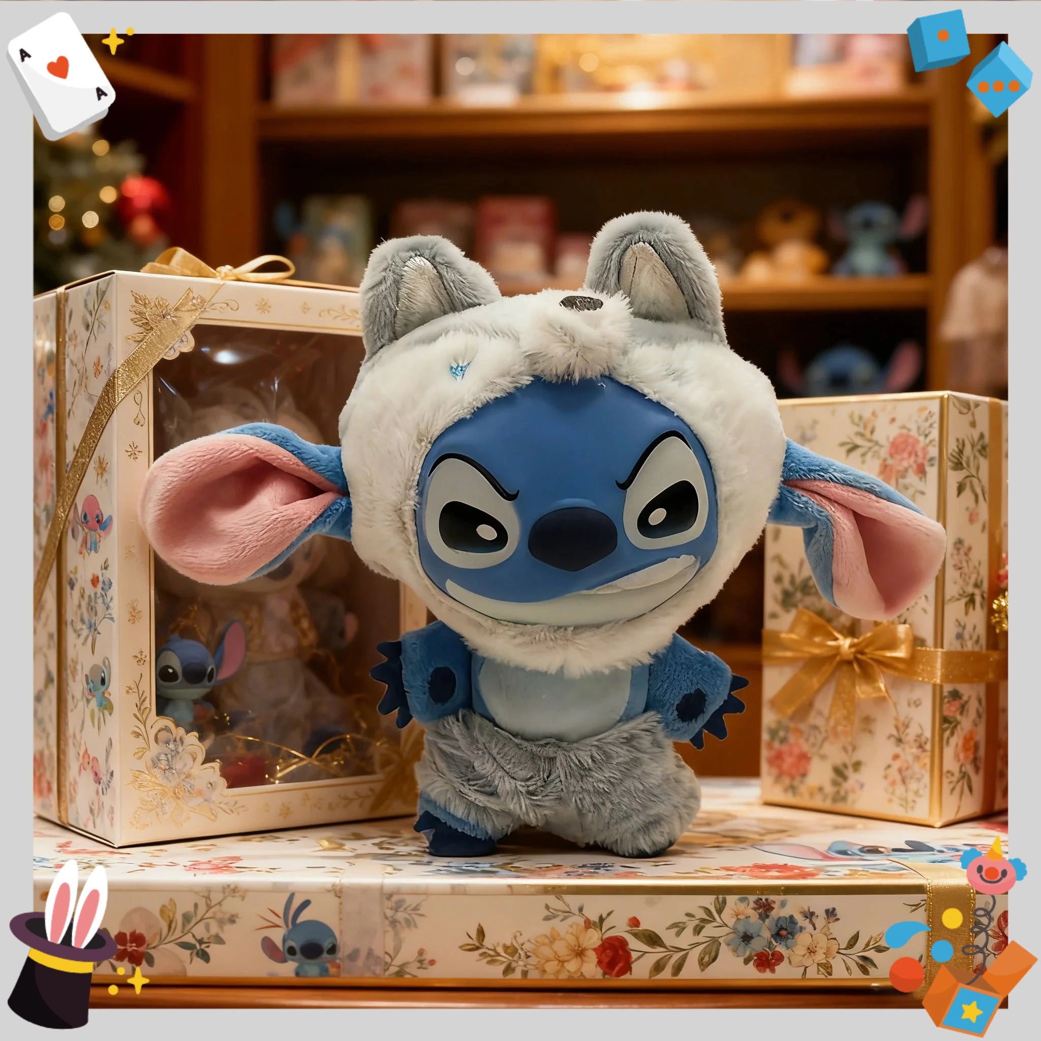 Disney Stitch Seria Dzikie Zwierzęta Blind Box Pluszowa Zabawka Winylowa Urocza Lalka Replika Mystery Box Torba Zawieszka Dekoracja Prezent Świąteczny Noworoczny