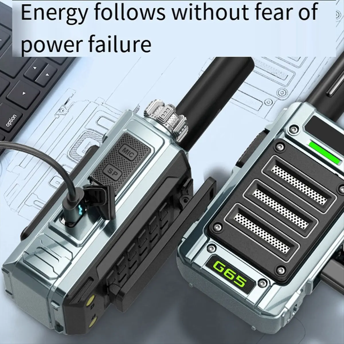 A40I G65 Walkie Talkie UHF FM Radio portatile a lungo raggio Ham Amatoriale Radio bidirezionale Comunicatore professionale per bambini,A