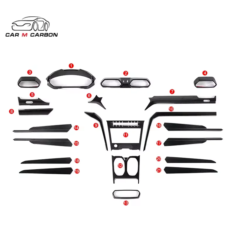 Penjualan terlaris mobil autoparts Urus 2018-2021 Urus bahan interior serat karbon, cocok untuk LAM SUV penutup interior tahunan