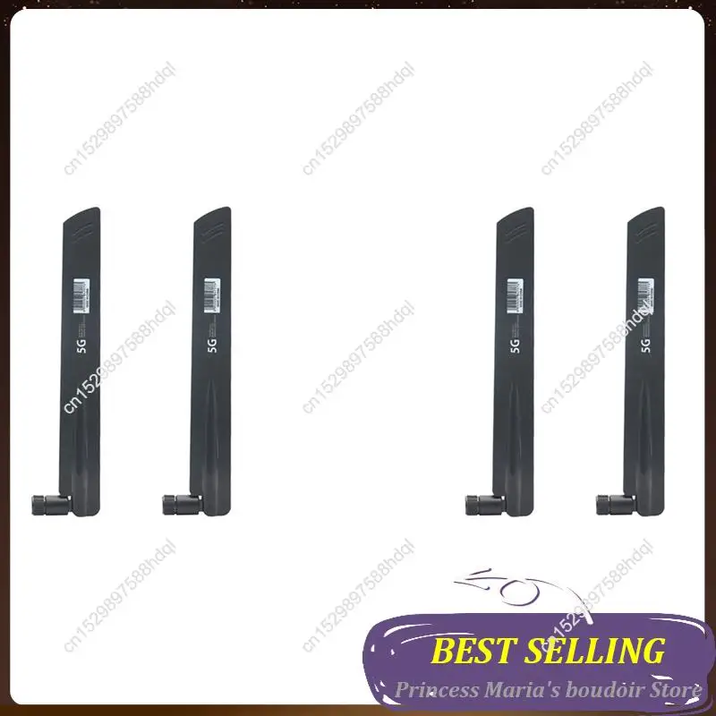 

AB30-4 Pcs 3G 4G 5G Antenna 600-6000Mhz 18Dbi Gain SMA Male For Wireless Network Card Wifi Router High Signal(D)
